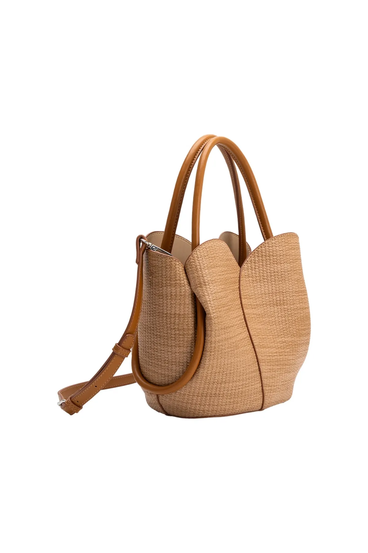 Tulip Raffia Embossed Recycled Top Handle sold by French Cuff product image thumbnail 5