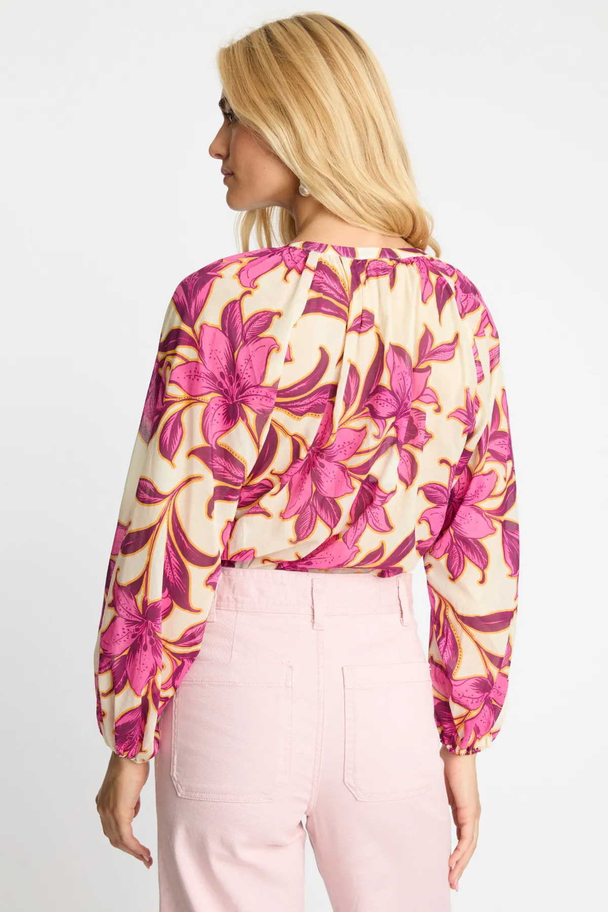 Ariana Top in Fuchsia Floret sold by French Cuff product image thumbnail 4