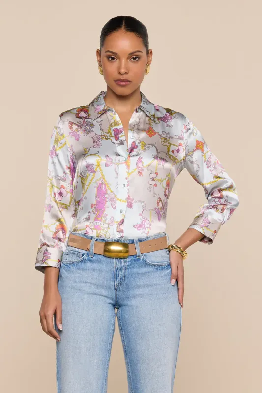 Dani 3/4 Sleeve Blouse made by L'AGENCE