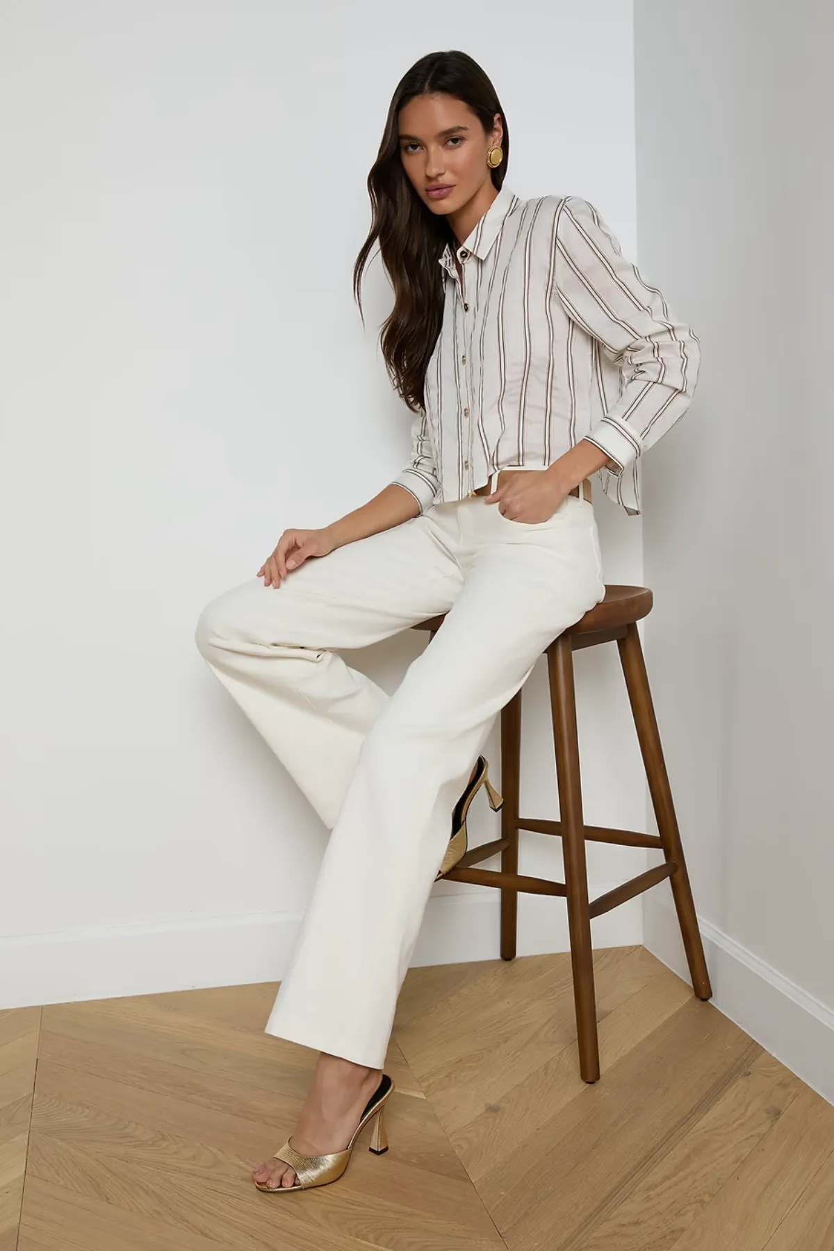 Cosette Crop Hi Low Shirt sold by French Cuff product image thumbnail 4