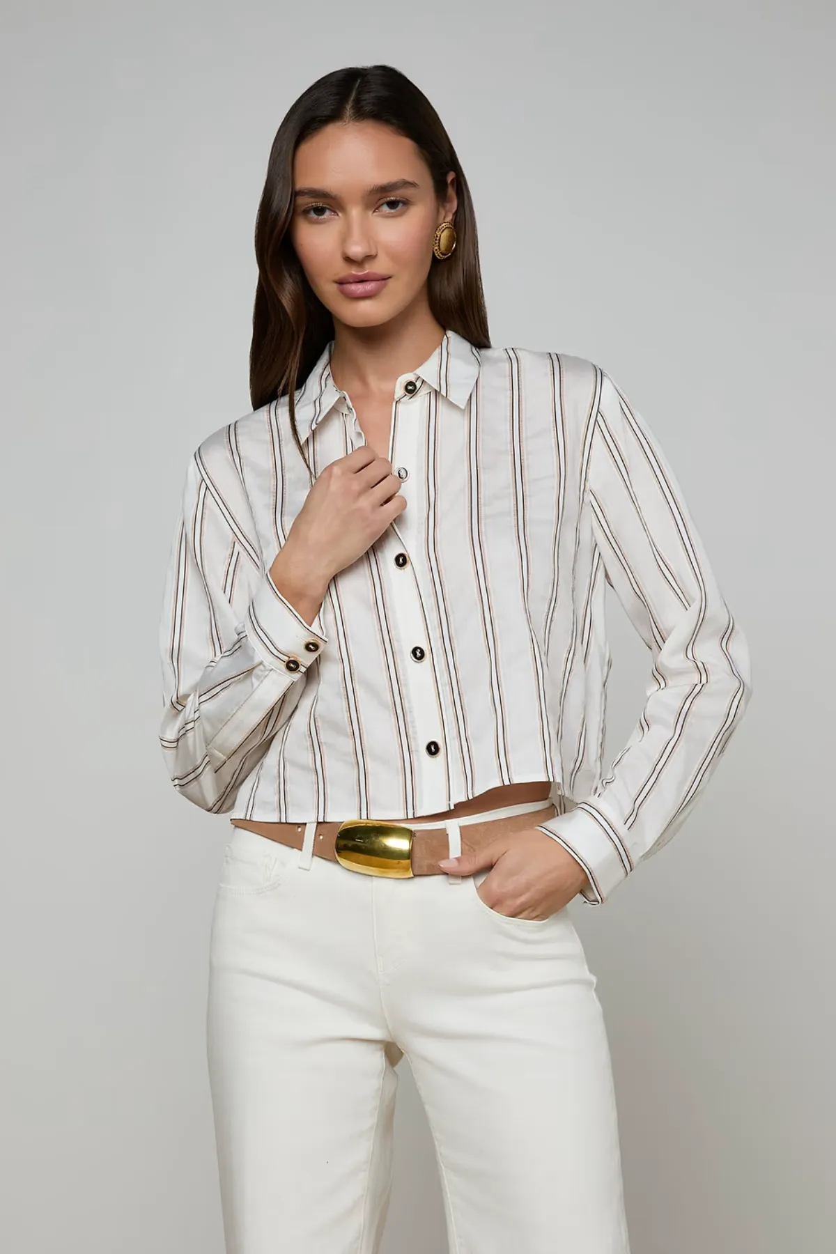 Cosette Crop Hi Low Shirt sold by French Cuff