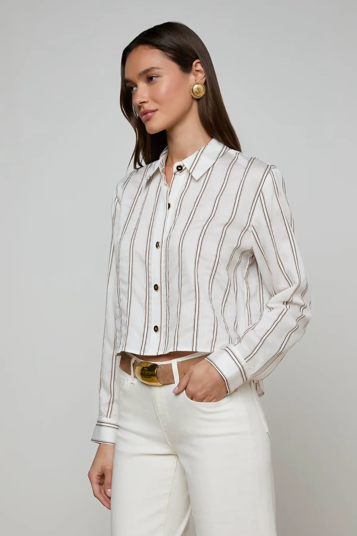Cosette Crop Hi Low Shirt sold by French Cuff product image thumbnail 2