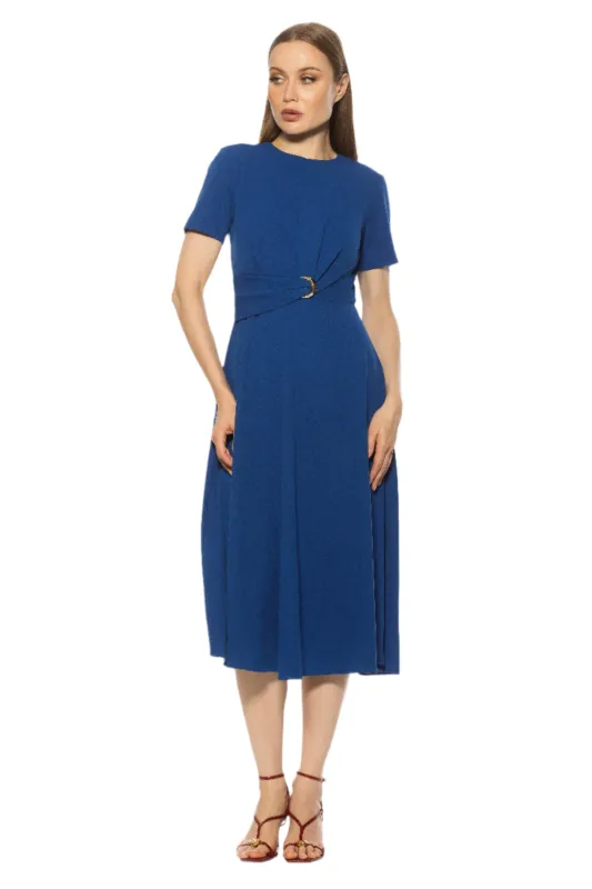 Crewneck Fit and Flare Dress made by Alexia Admor