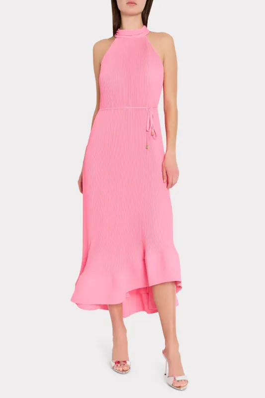 Nalani Pleated Midi Dress made by Milly