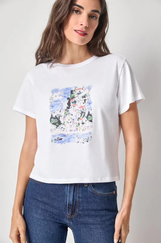 Coastal Print Tee made by Lilla P