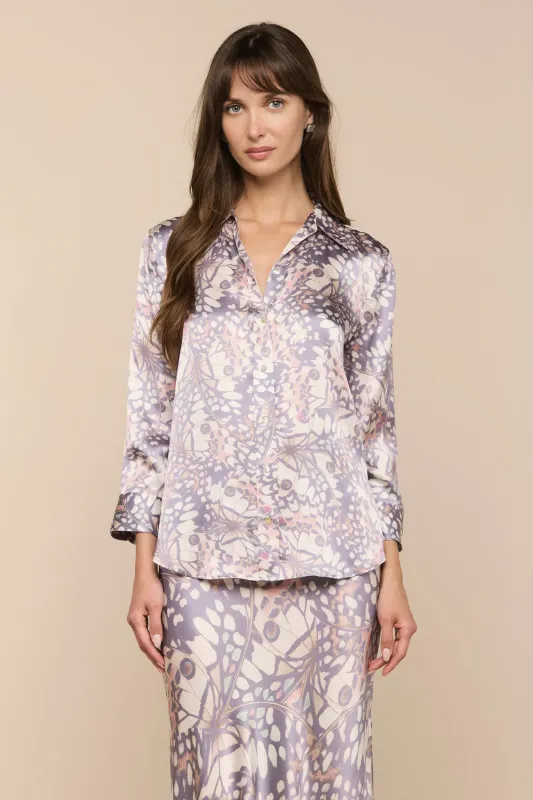 DANI 3/4 SLEEVE BLOUSE made by L'AGENCE