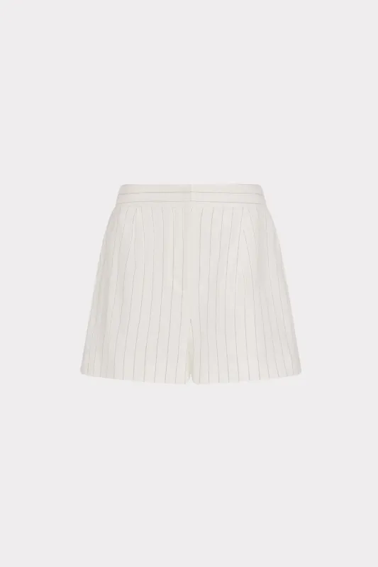 Maor Linen PinStripe Shorts made by Milly