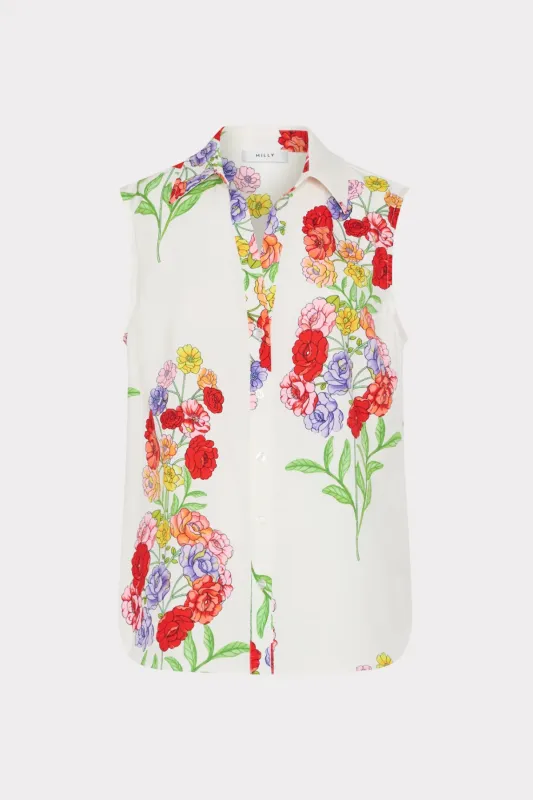 Josephine Printed Blouse made by Milly
