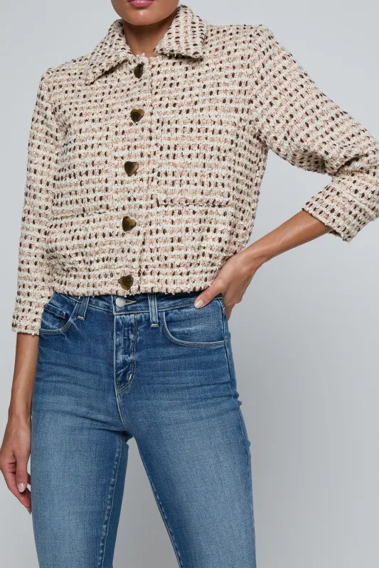Jia Crop 3/4 Sleeve Jacket made by L'AGENCE
