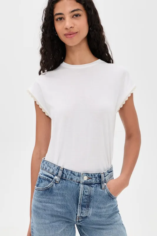The Crochet Muscle Tee made by Frame Denim