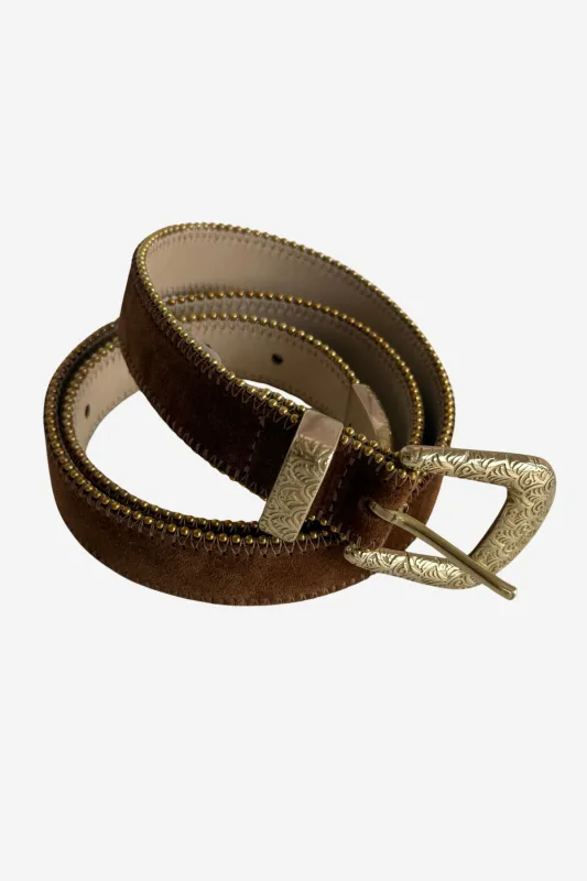 CS Tobacco Gold Buckle Belt made by Streets Ahead