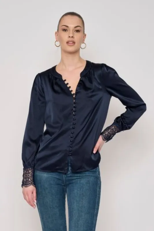 Poppy Lace Detail Blouse made by French Cuff