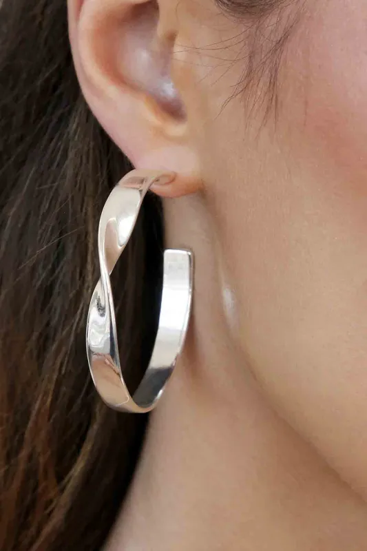 Heirloom Twist Large Hoops made by French Cuff
