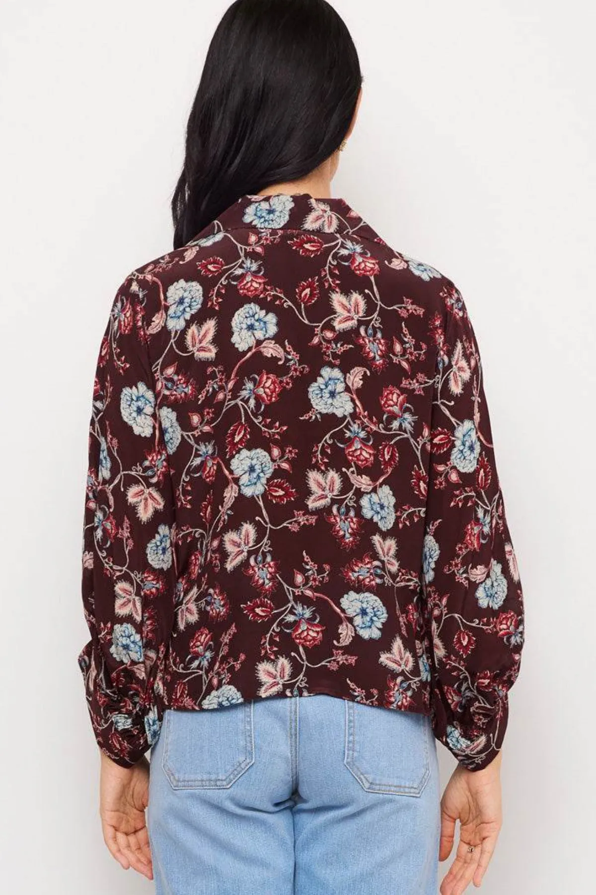 Blouson Sleeve Tie Front Top sold by French Cuff product image thumbnail 2