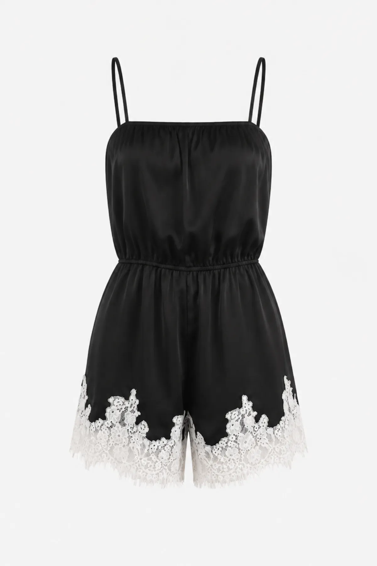 Lace Satin Romper sold by French Cuff