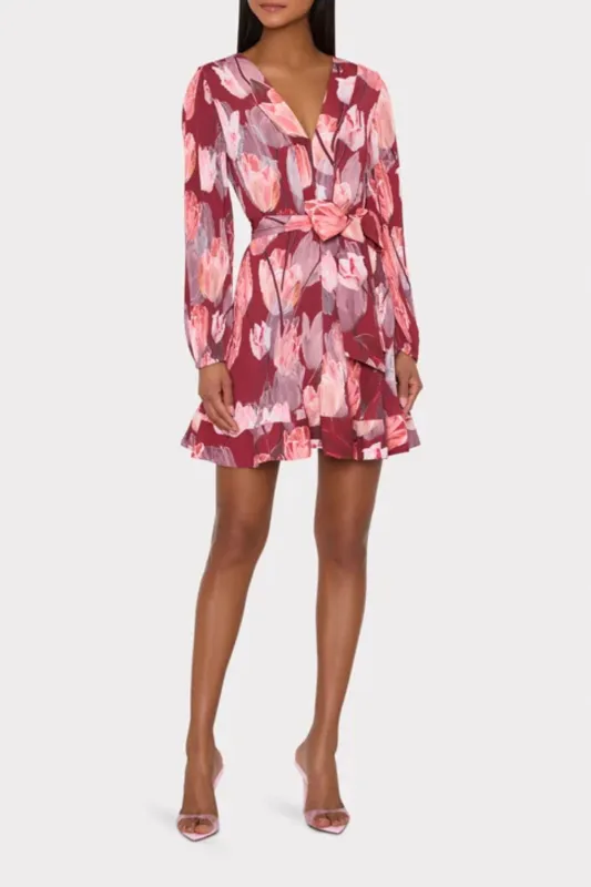 Liv Printed Pleated Dress made by Milly