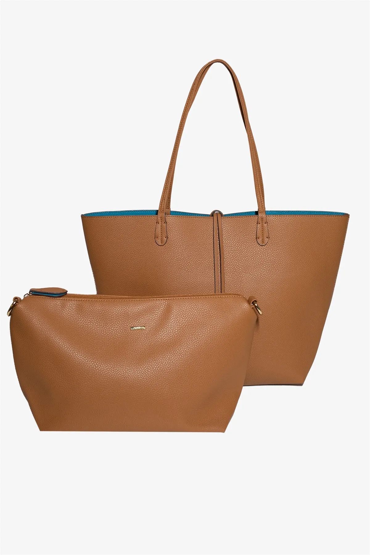 Departure Tote - Camel / Teal sold by French Cuff product image thumbnail 2