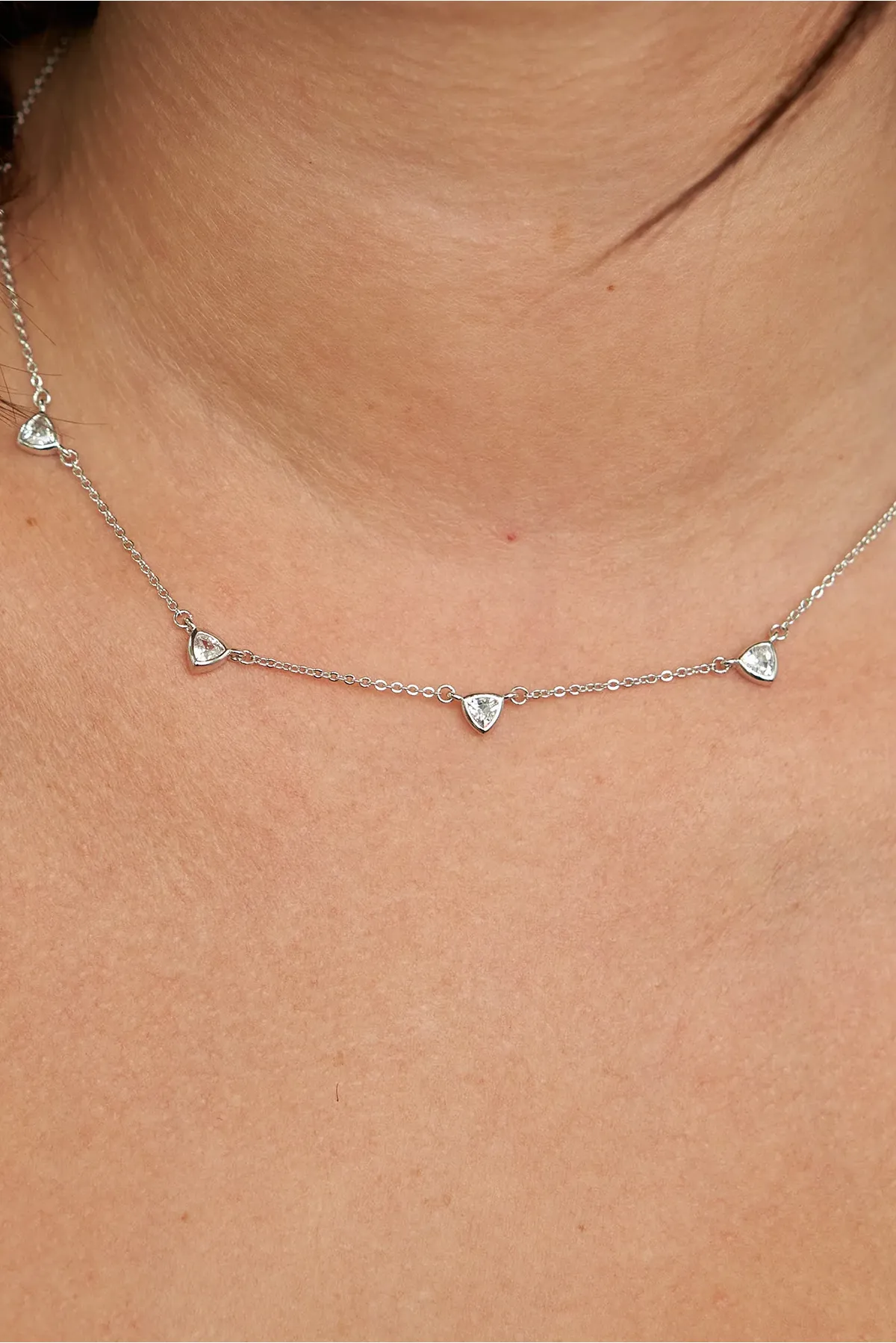 Silver CS Drop Necklace sold by French Cuff product image thumbnail 2