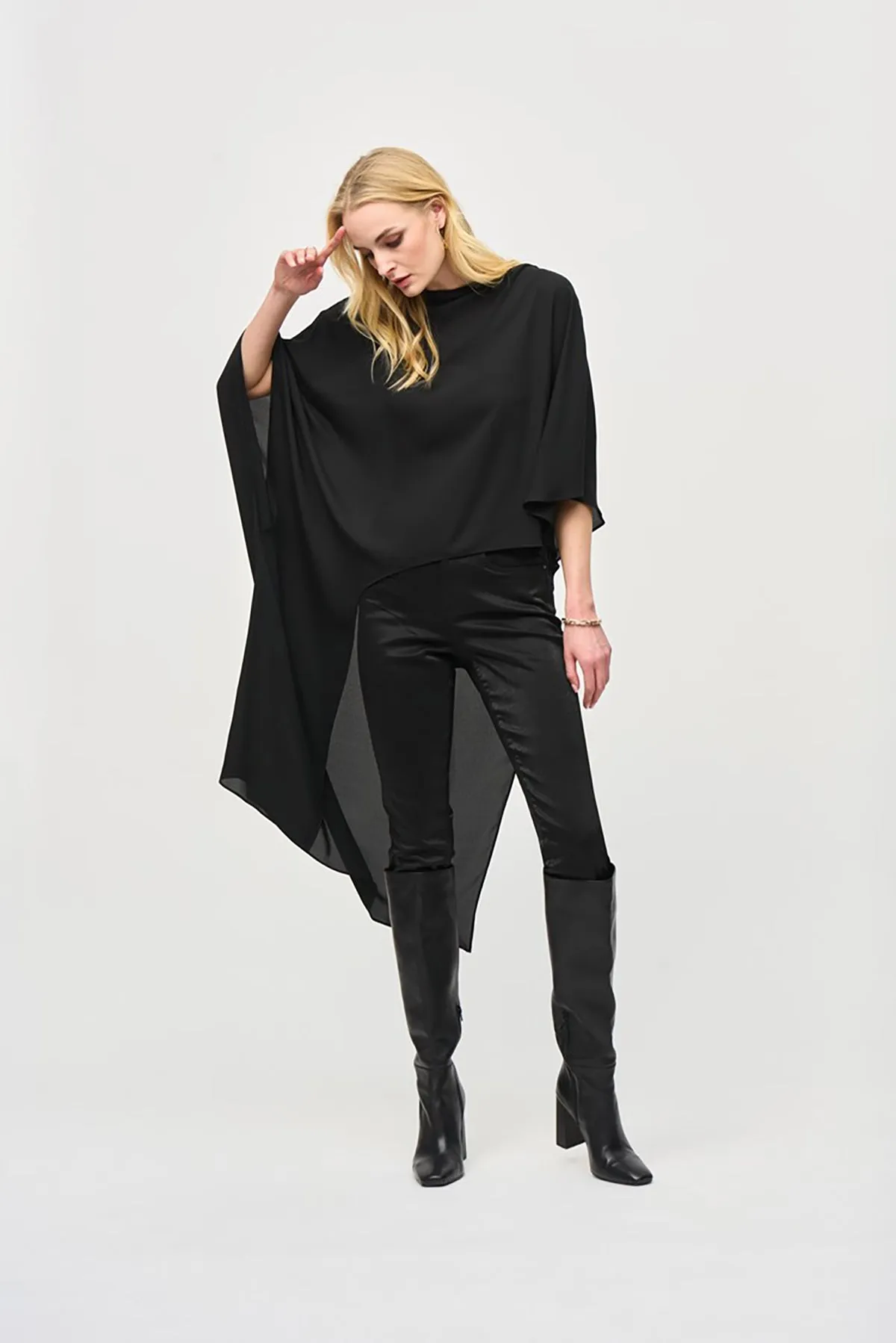 Georgette Asymmetrical High-Low Top sold by French Cuff