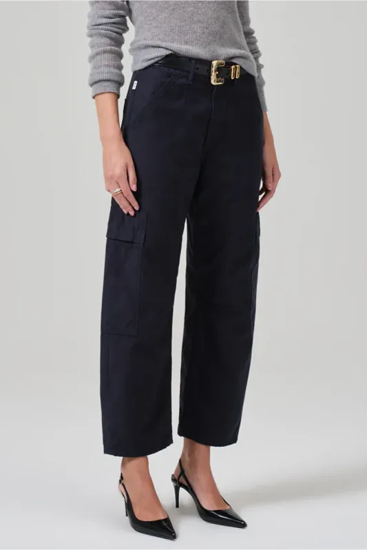 Marcelle Low Slung Cargo in Sateen made by French Cuff