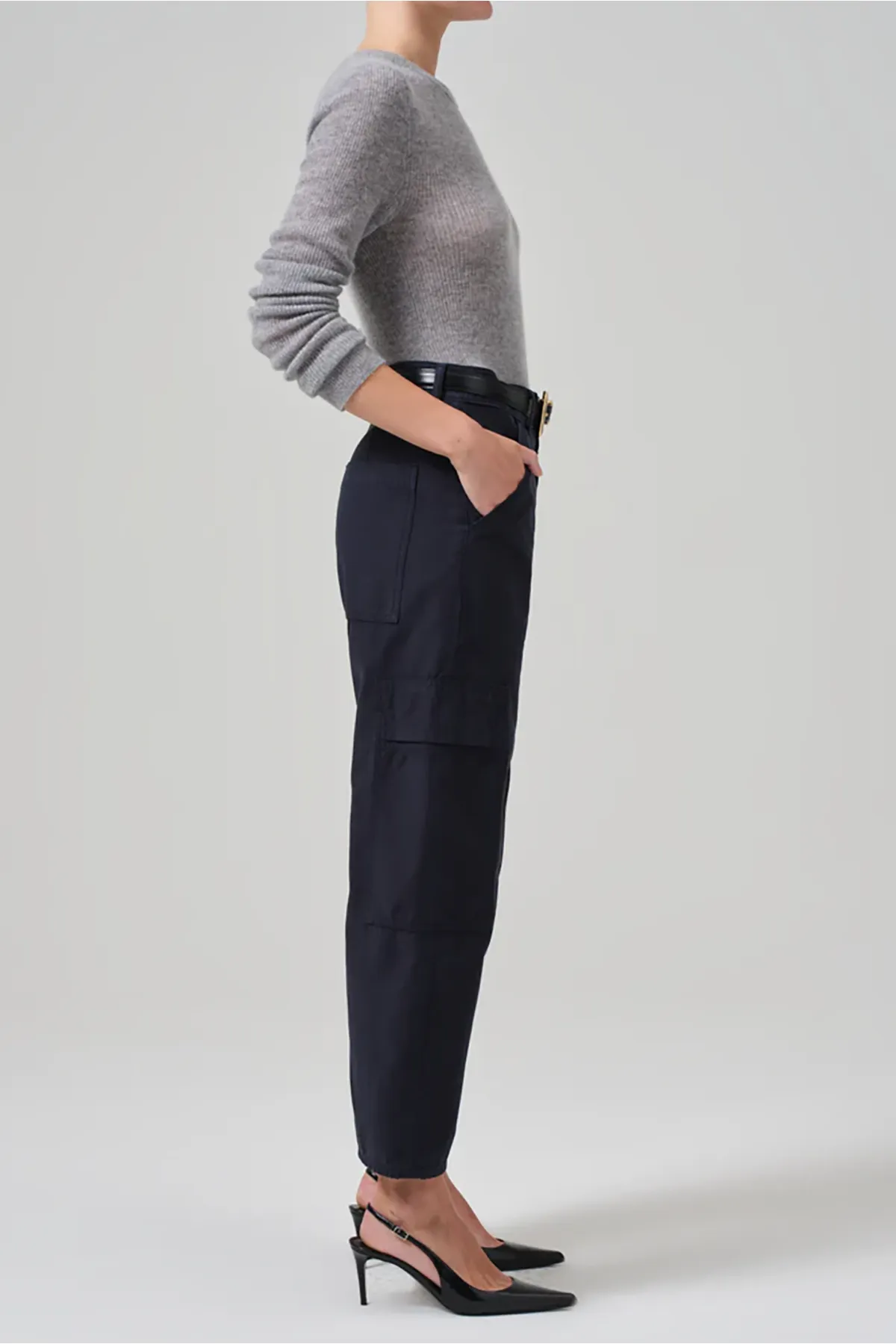 Marcelle Low Slung Cargo in Sateen sold by French Cuff product image thumbnail 2
