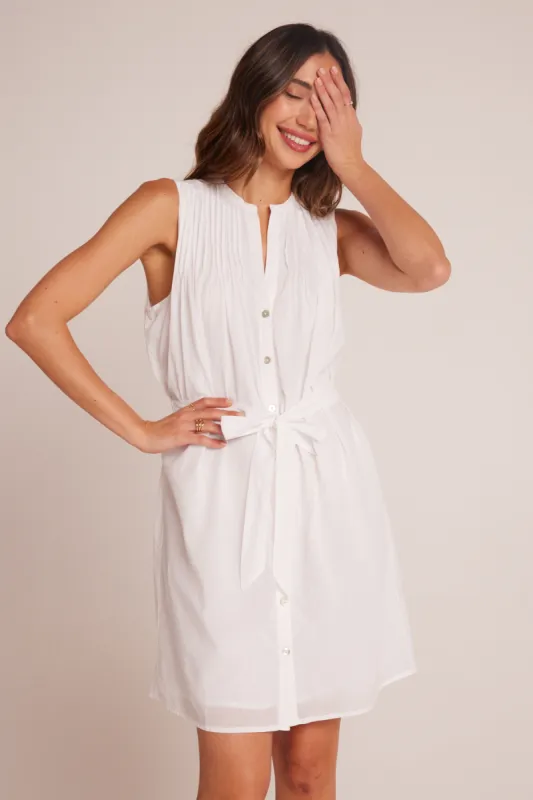Sleeveless Pintuck Shirt Dress sold by French Cuff
