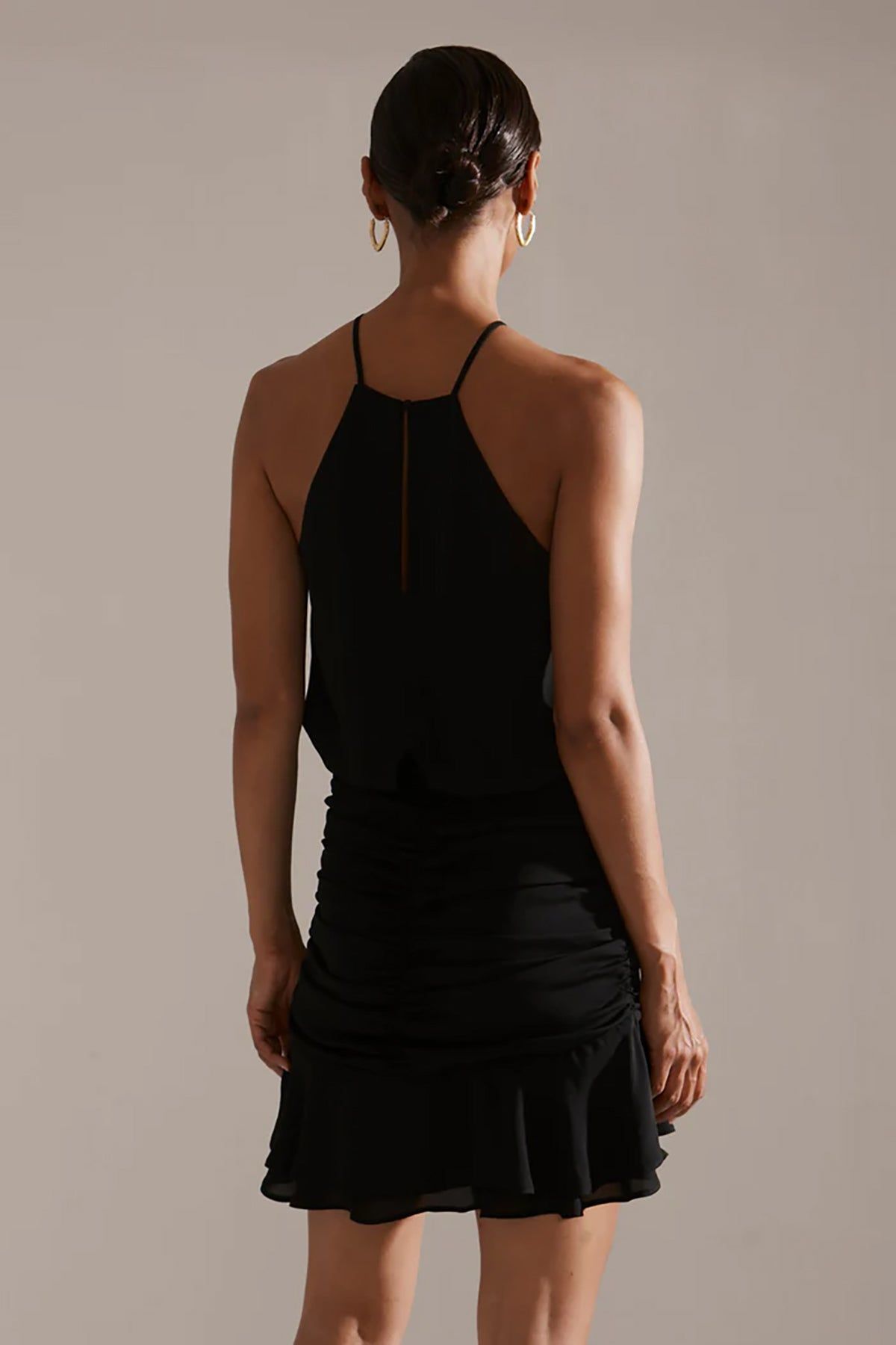 Asymmetrical Ruched Dress - Black sold by French Cuff product image thumbnail 2