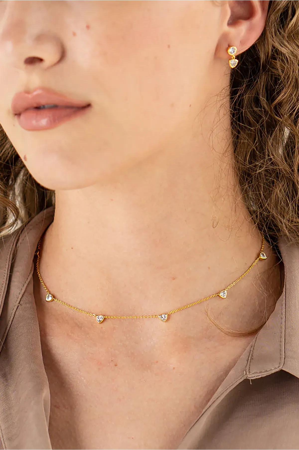 CZ Drop Necklace sold by French Cuff product image thumbnail 2