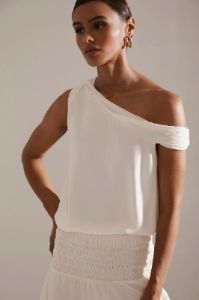 One Shoulder Twist Top sold by French Cuff