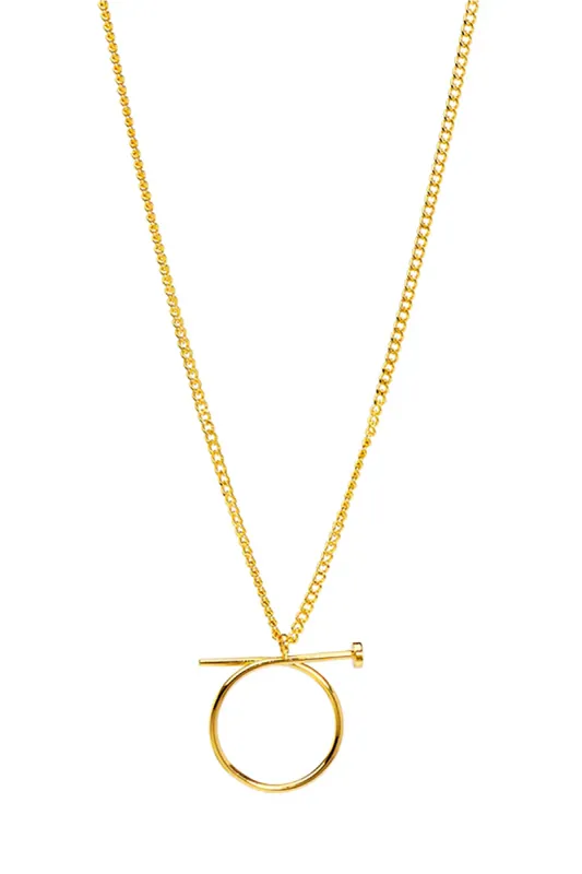 Nail Ring Charm Collar Necklace sold by French Cuff