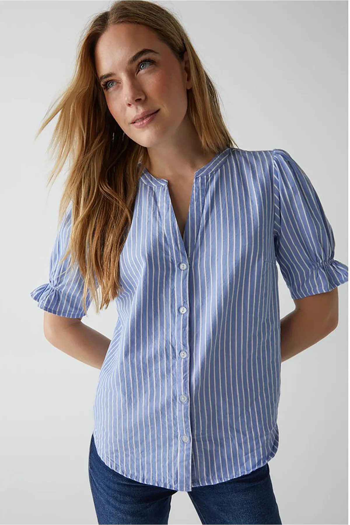 Eva Button Down Top sold by French Cuff