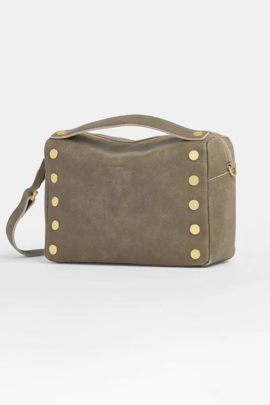 Evan Crossbody Medium - Pewter/Brushed Gold sold by French Cuff