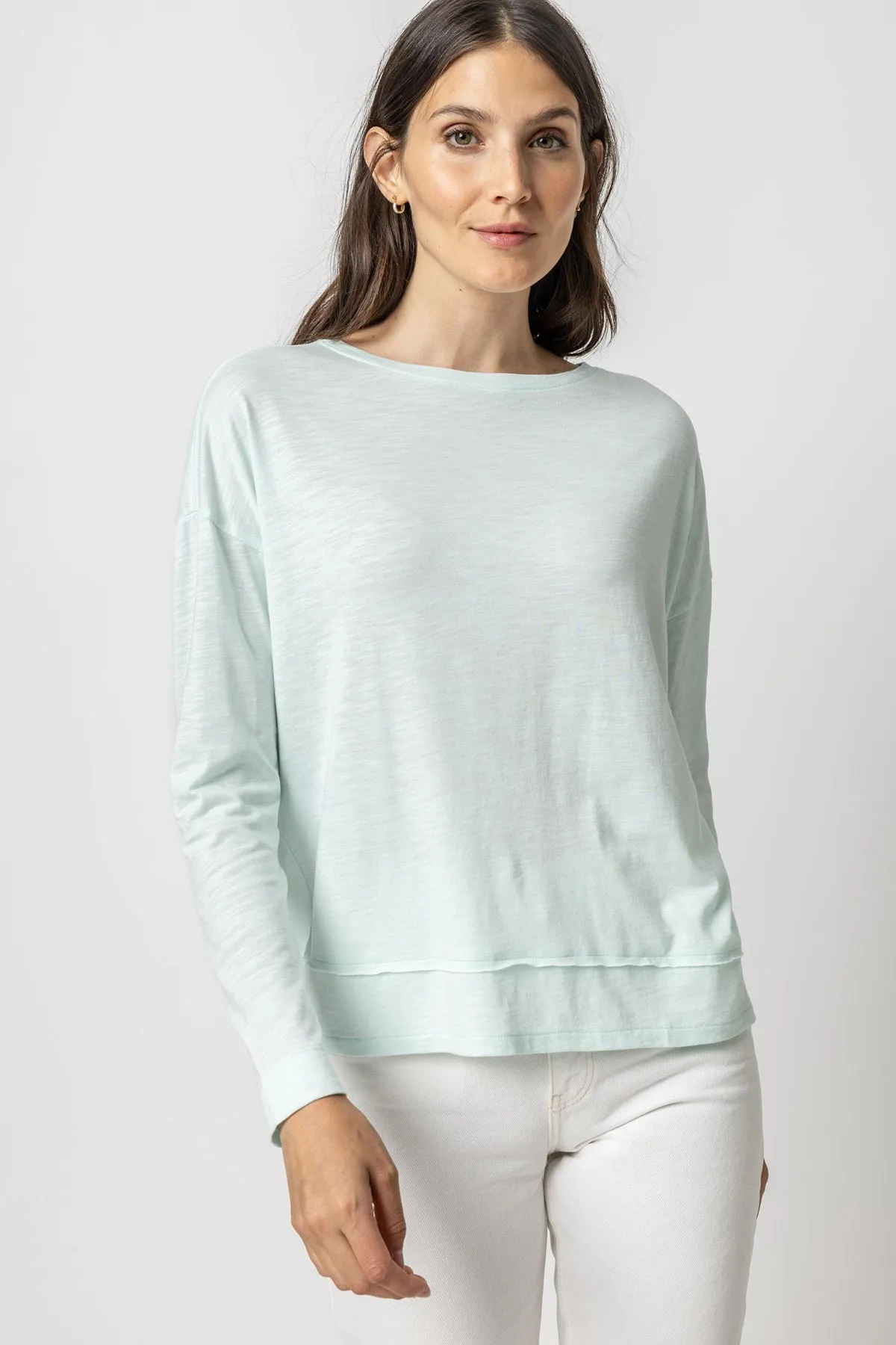 Wide Hem Drop Shoulder Boatneck sold by French Cuff product image thumbnail 3