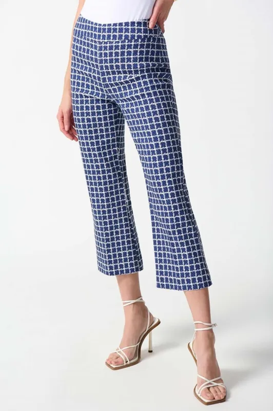 Woven Jacquard Geometric Print Flare Pants sold by French Cuff