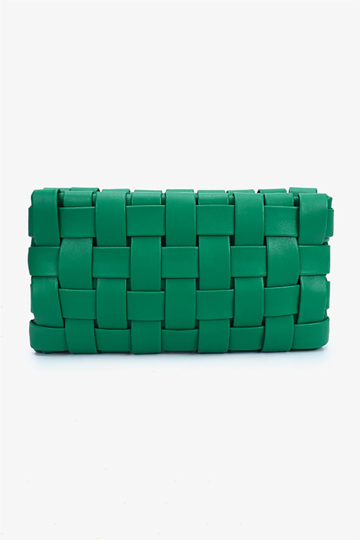 Lindy Clutch Woven Large - Green sold by French Cuff