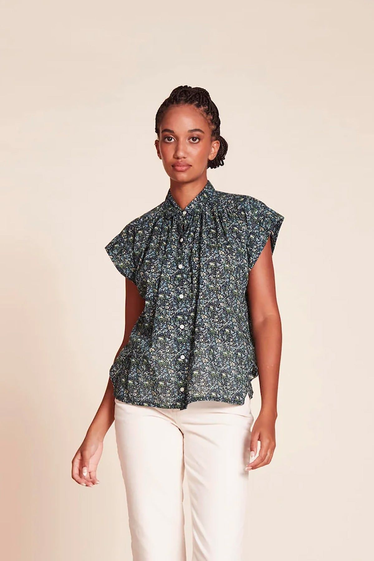 Della Shirt- Chesapeake Ditsy sold by French Cuff