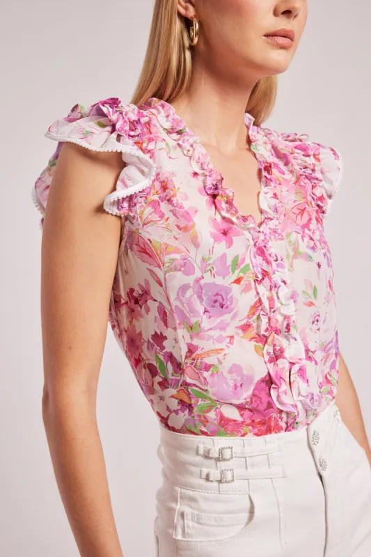 Seana Floral Top sold by French Cuff