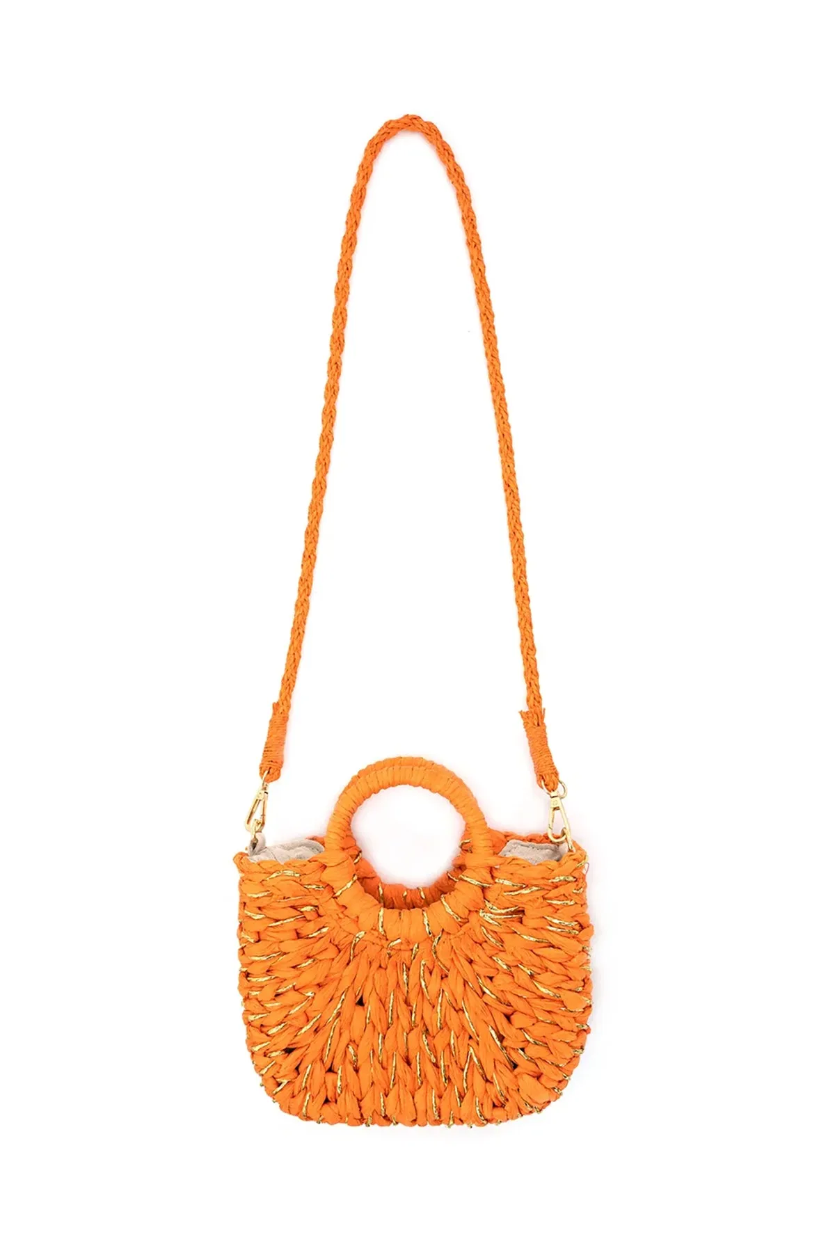 Orange Straw Bag sold by French Cuff