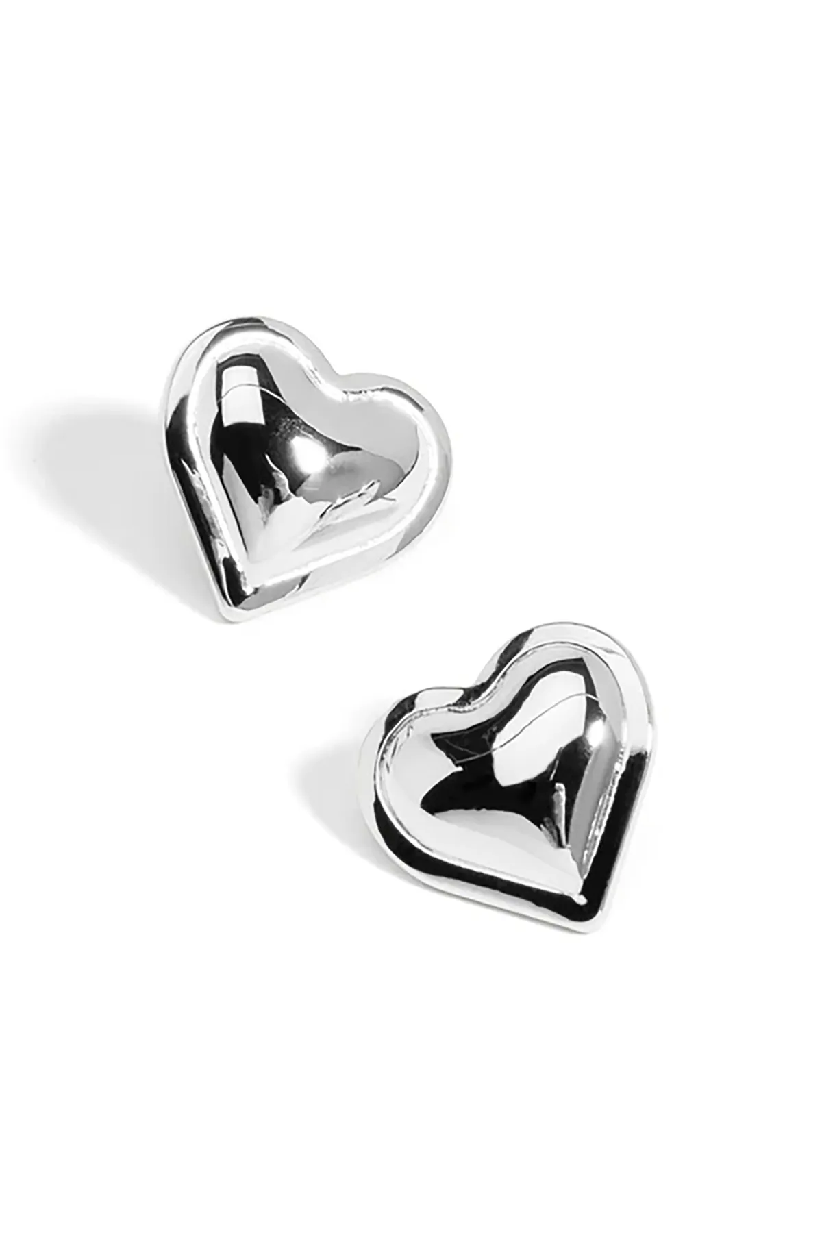 Puffed Heart Stud Earring sold by French Cuff