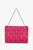 Lindy Clutch Woven Large - Magenta sold by French Cuff