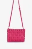 Lindy Clutch Woven Large - Magenta sold by French Cuff