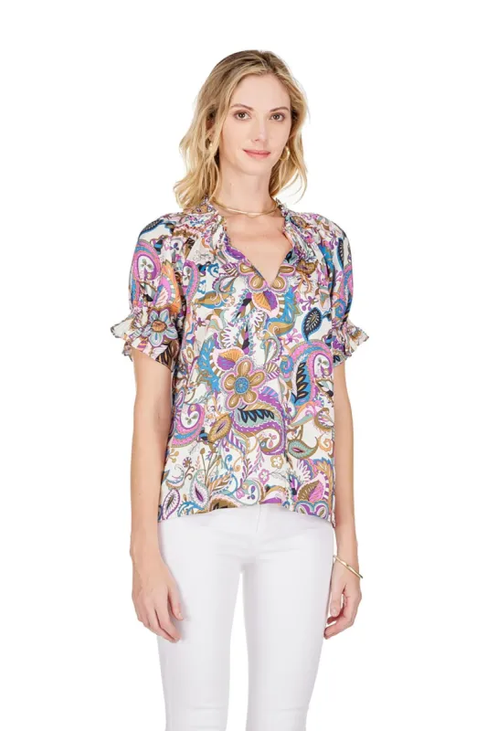 Paisley Floral Top sold by French Cuff