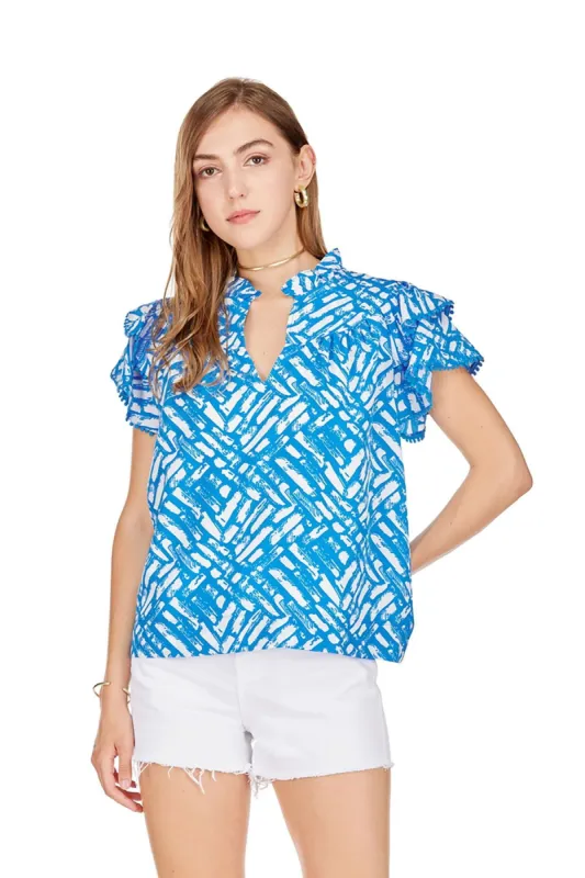 Blue Cobbleston Top sold by French Cuff