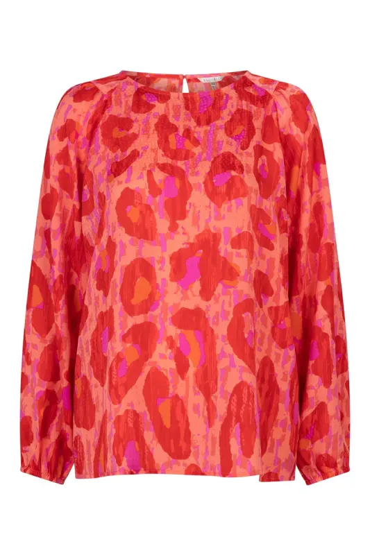 Blouse Round Neck Fancy Animal Print sold by French Cuff