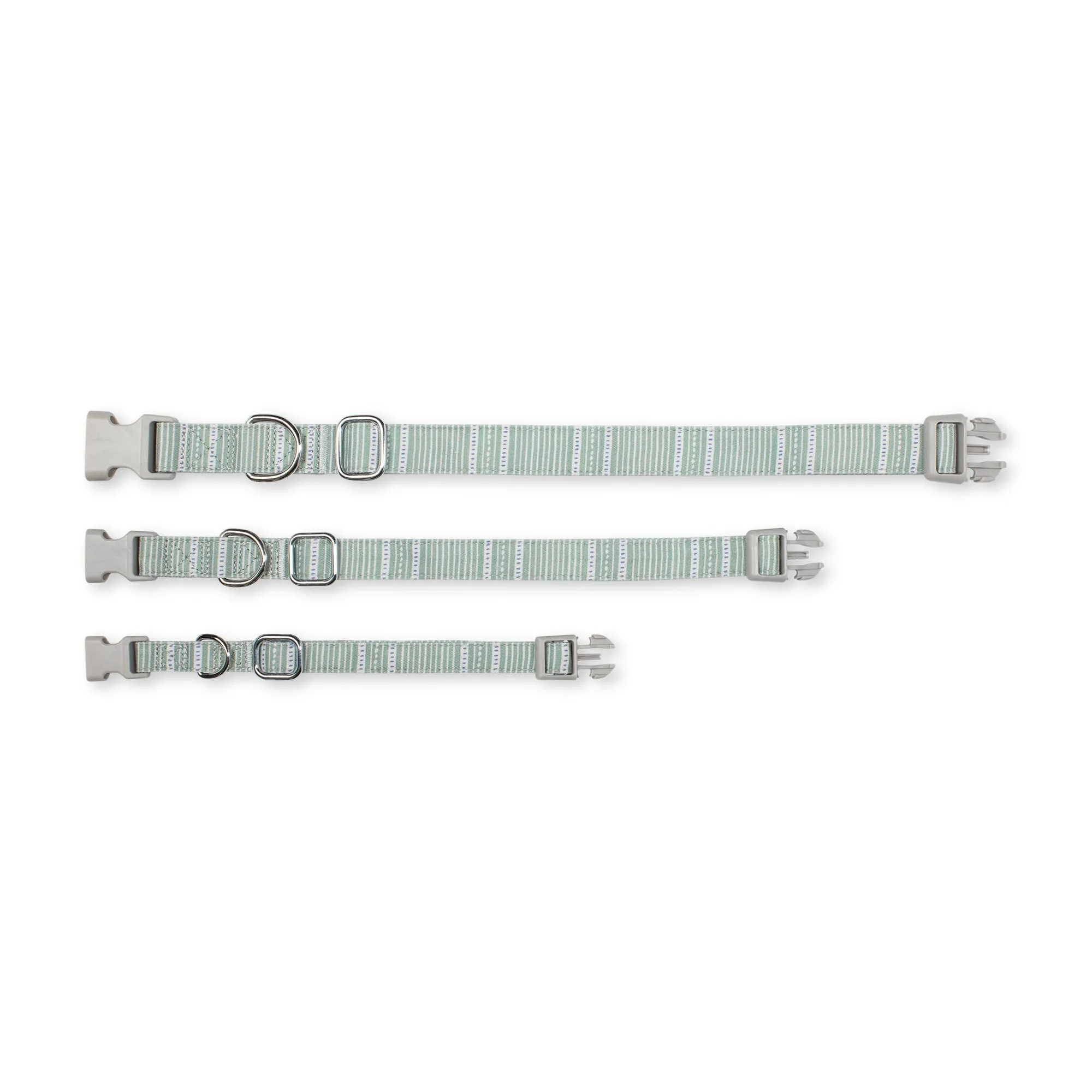 Block Stripe Dusty Sage Dog Collar - pack of 2 sold by Fringe Studio product image thumbnail 4
