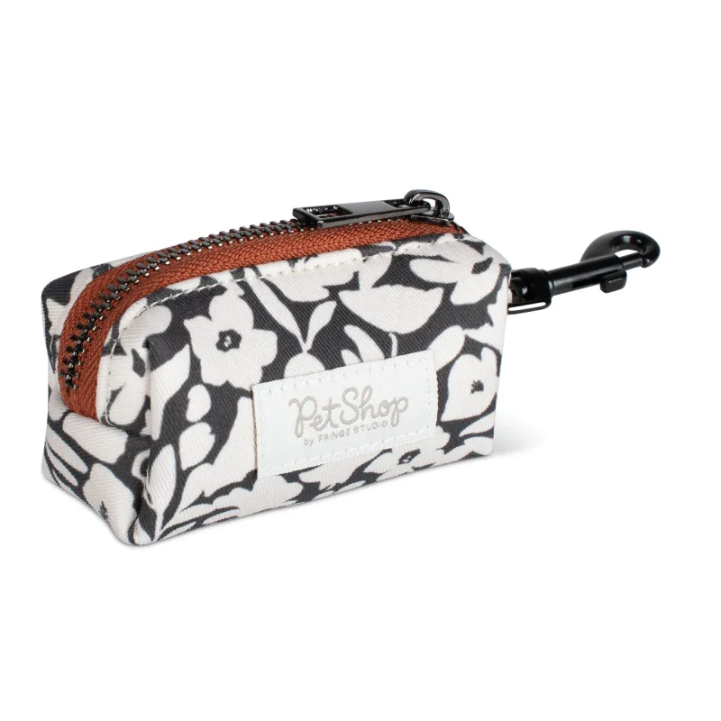 Charcoal Floral Waste Bag Holder - pack of 4 made by Fringe Studio
