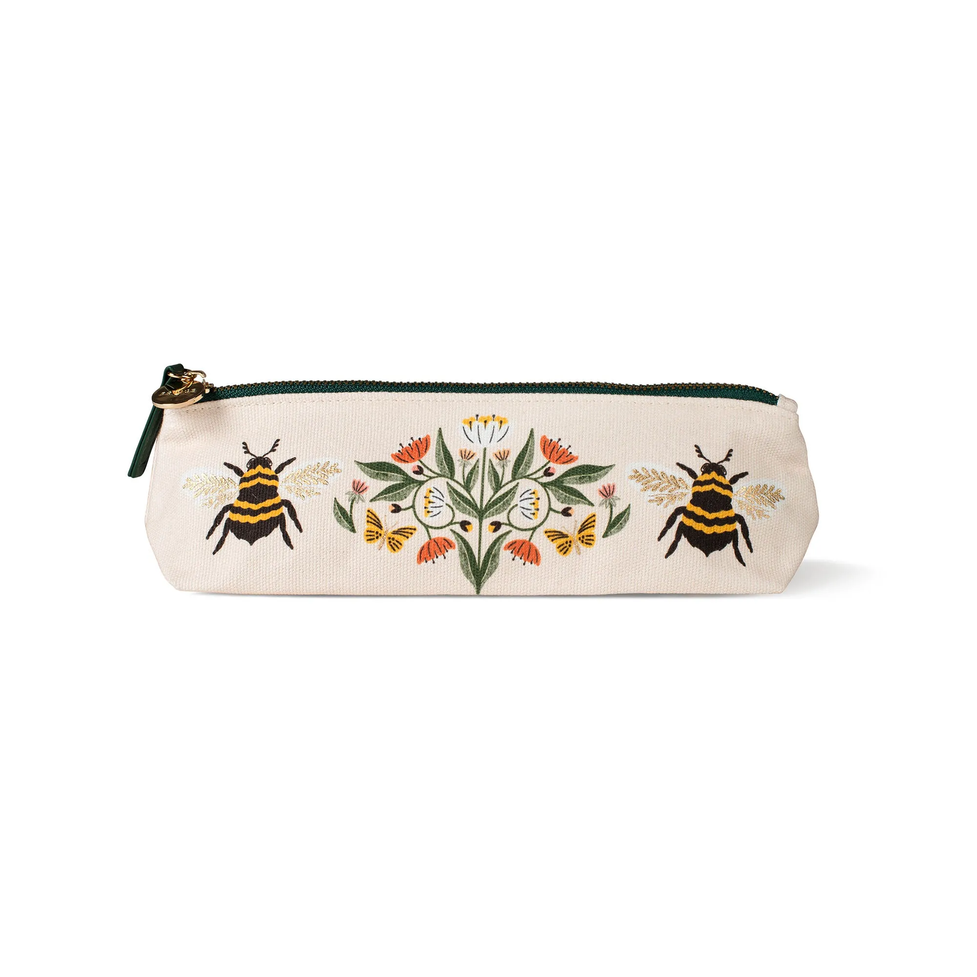 Jt Bee Floral Flat Bottom Pencil Pouch sold by Fringe Studio