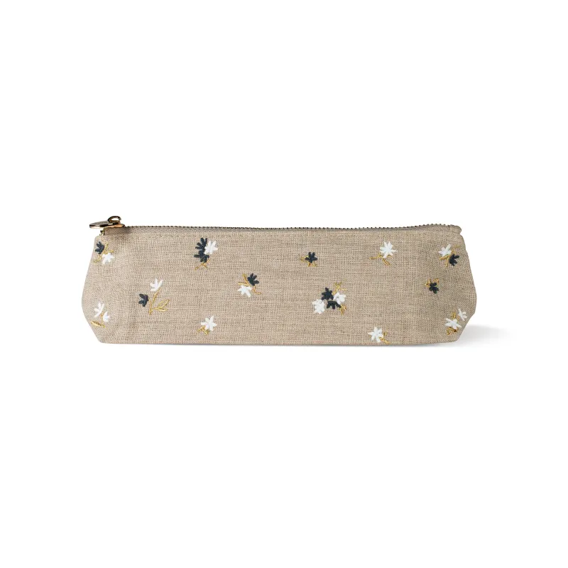 Ditsy Flat Bottom Pencil Pouch sold by Fringe Studio