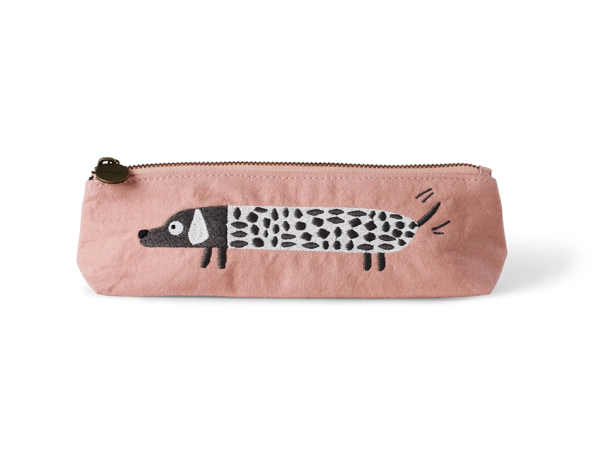 George The Dog Flat Bottom Pencil Pouch sold by Fringe Studio