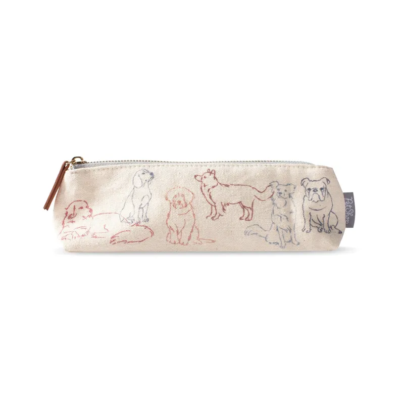 Thoughtful Dogs Canvas Pouch sold by Fringe Studio